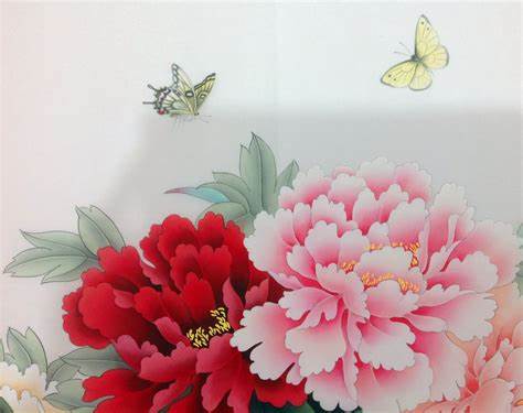 花盆牡丹花的照片怎样画母丹花