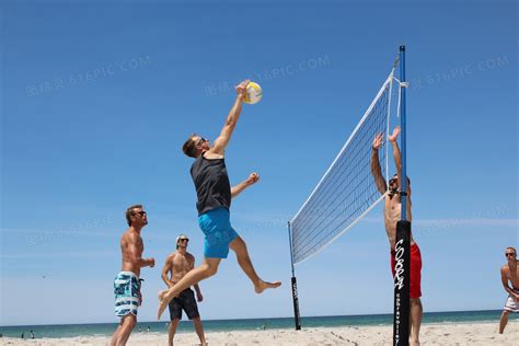沙滩排球运动员高清图片下载-正版图片303780526-摄图网