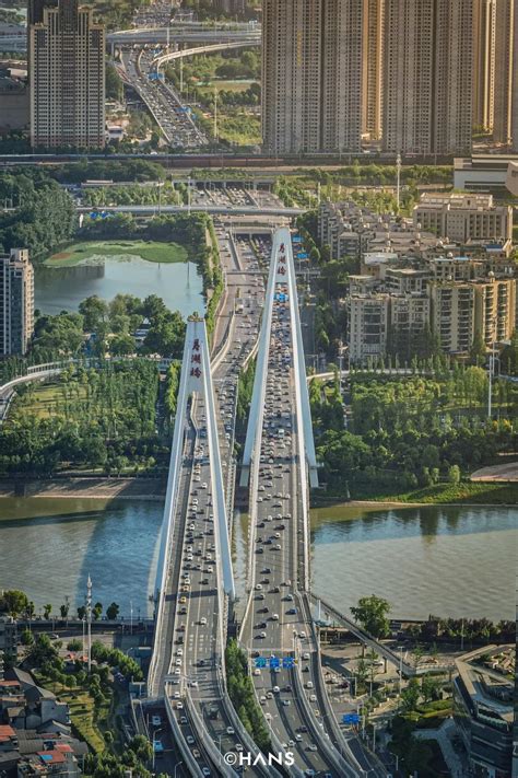 武汉城市建筑白天建筑月湖桥航拍摄影图配图高清摄影大图-千库网