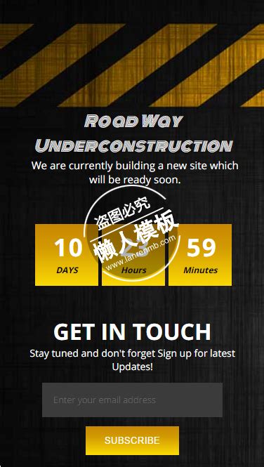 Road Way炫酷自适应html5网站正在建设中倒计时页面模板源码下载_懒人模板