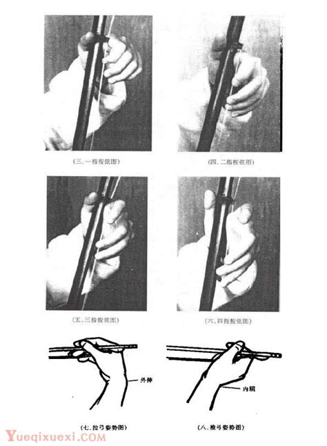 几种持琴与运弓手型图-二胡教程 - 乐器学习网