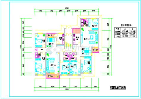 非常详细的十几款三室二厅住宅户型平面图CAD设计图（各类面积尺寸）_住宅小区_土木在线