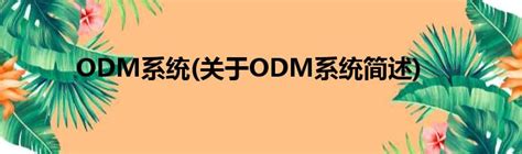 ODM系统(关于ODM系统简述)_城市经济网