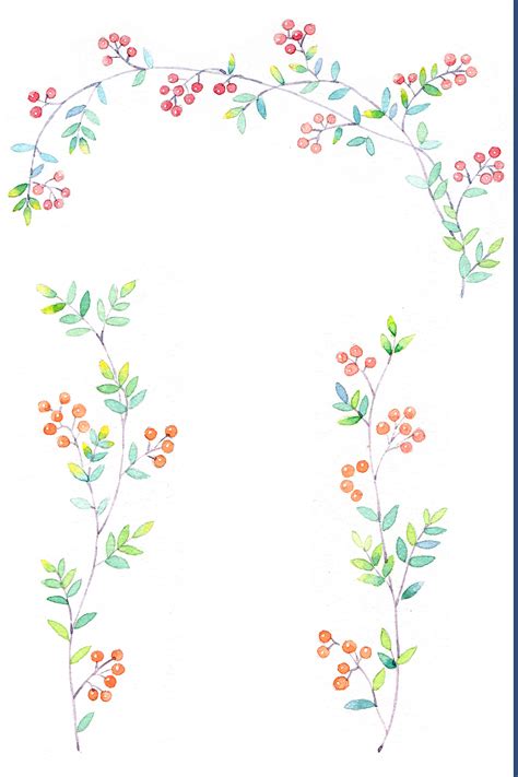 清新手绘卡通植物花卉边框原创背景背景图片素材免费下载_熊猫办公