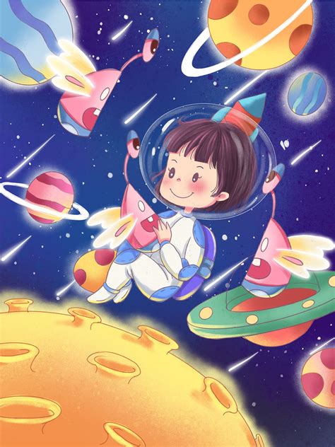 太空飞船 • 宇宙 （儿童画） - 堆糖，美图壁纸兴趣社区