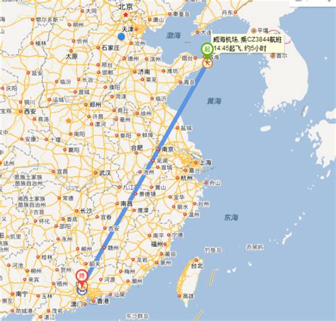 威海到广州飞机地图_百度知道