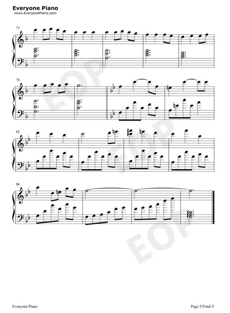 千与千寻BGM串烧-钢琴谱文件（五线谱、双手简谱、数字谱、Midi、PDF）免费下载