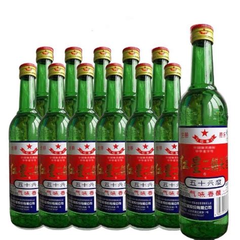 北京红星大二老款56度红星二锅头清香型白酒500ml*12瓶整箱装-淘宝网
