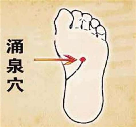 脚底涌泉穴位图图片