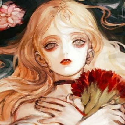 网红古风黑化系女生头像