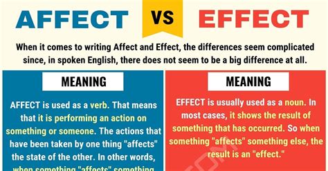 Affect vs. Effect-Difference Between With Examples
