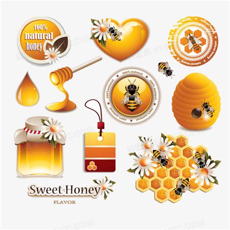 蜂蜜logo标志模板矢量素材 - 设计之家