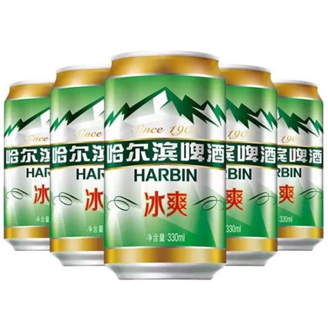 哈尔滨冰爽啤酒330ml 4*6罐听装哈啤百威哈尔滨啤酒冰爽易拉罐-阿里巴巴