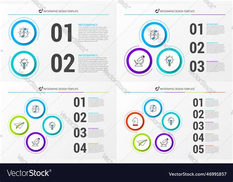 Infographic design template creative set with Vector Image