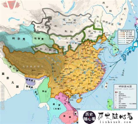 明朝地图 明朝的疆域扩张图 明朝疆域地图-历史随心看