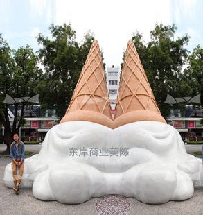 夏季创意玻璃钢冷饮冰淇淋雪糕奶茶店铺招牌雕塑美陈_港粤雕塑艺术厂家-站酷ZCOOL