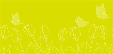 Seamless Springtime Background Illustration With Tulips Line Drawings ...