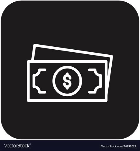 Money business icon with black filled line style Vector Image