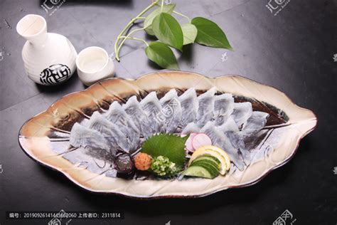 河豚鱼生鱼片,日韩料理,食品餐饮,摄影素材,汇图网www.huitu.com