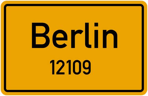12109 Berlin Straßenverzeichnis: Alle Straßen in 12109