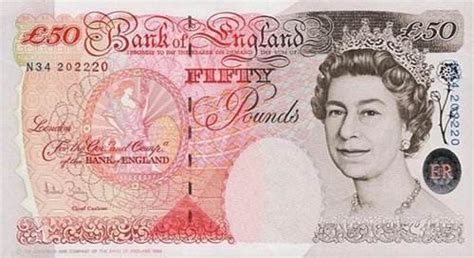 英国纸币收藏3——D序列50镑