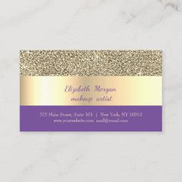 Elegant ,Striped,Violet,Gold Glitter Loyalty Card | Zazzle