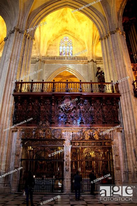 Kathedrale Santa María de la Sede, Sevilla, Andalusien, Spanien, Stock ...