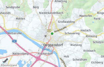 94469 Deggendorf mit PLZ Karte und Straßenverzeichnis