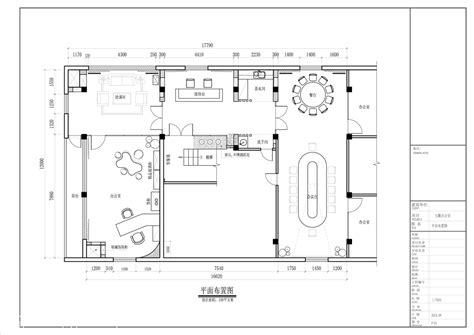 求170㎡办公室CAD平面布置图-购物空间设计-猪八戒网