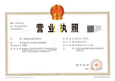 准予广东名盾保安集团有限公司变更劳务派遣经营许可证上单位名称