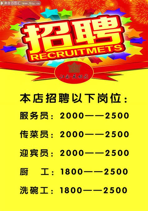 饭店招聘海报设计模板CDR素材免费下载_红动中国
