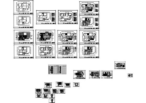 家装CAD图纸[50],现代风格3房CAD施工图全套附效果图-齐生设计职业学校