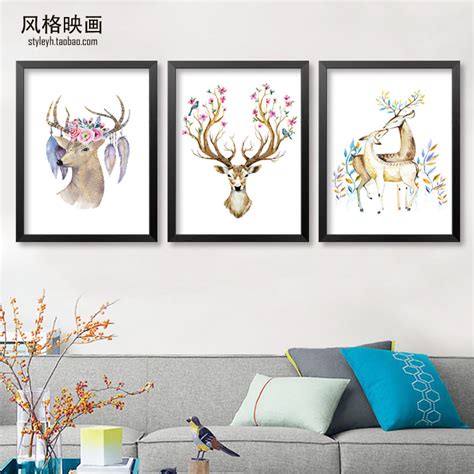 鹿画适合挂在哪里,鹿画挂在家里什么位置,西墙上挂有鹿的画好吗_大山谷图库