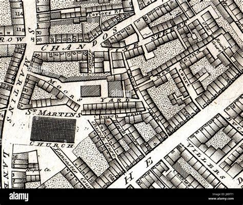 Horwood map 1799 St Martins Westminster Stock Photo - Alamy