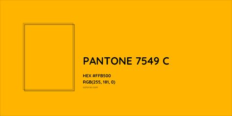 PANTONE 7549 C Complementary or Opposite Color Name and Code (#FFB500 ...