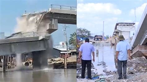 越南造价1500万的大桥轰然倒塌 ： 还没剪彩就轰然倒塌，断成几截溅起巨大水花__财经头条