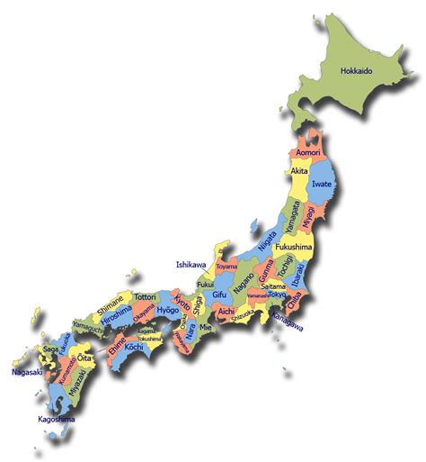 日本地图英文高清版大图_日本地图_初高中地理网