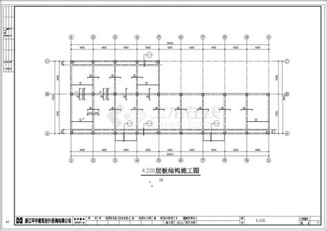 湖州某公司370平米单层框架结构机修车间建筑设计CAD图纸_土木在线