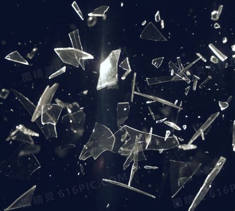 被打碎带碎片的破碎的透明玻璃元素素材下载-正版素材402038502-摄图网