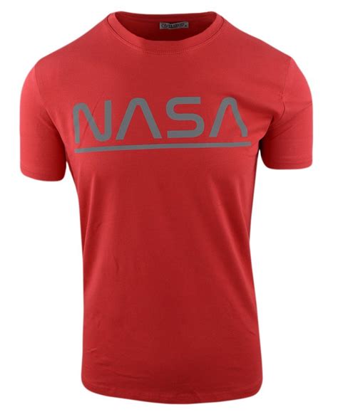 T-shirt męski z nadrukiem w kolorze czerwonym 284901 | Merits.pl