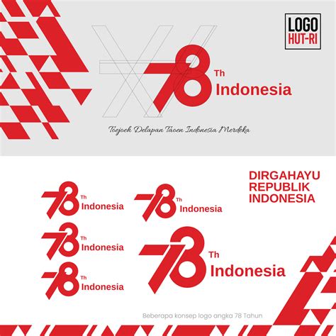 Gambar Logo Resmi Hut Ri 78 Tahun 2023 Dengan Teks Bendera Indonesia ...