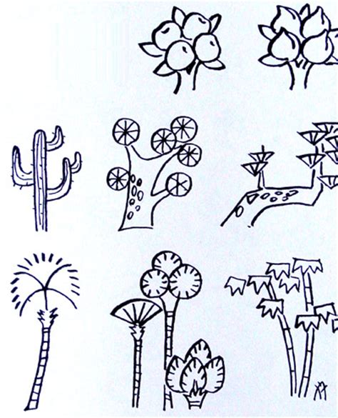 一年级植物简笔画,一年级画植物,一年级简单花草画_大山谷图库