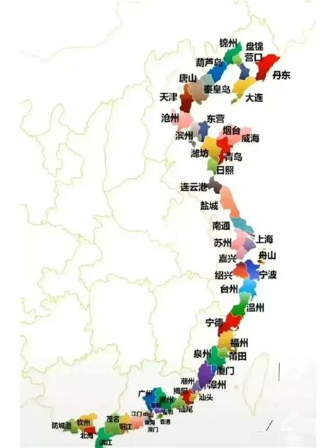 沿海城市地图图片