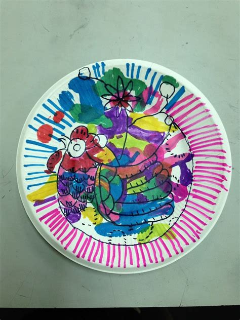美术作品展示——盘子画_北京市中关村外国语学校