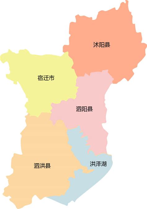 宿迁市行政区划图 - 中国旅游资讯网365135.COM