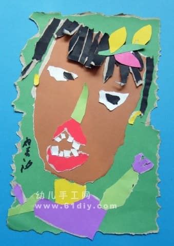 撕贴画图片