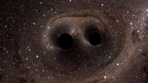 两个黑洞合并到一起 吞噬恒星的奇观 我们太渺小