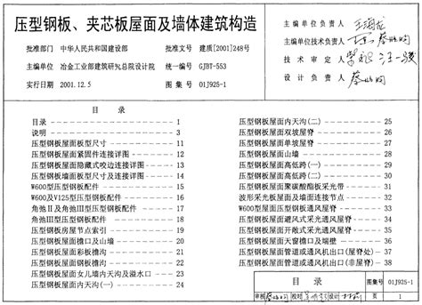 01j925 1图集免费下载-01J925-1压型钢板/夹芯板屋面及墙体建筑构造图集下载pdf高清电子版-绿色资源网