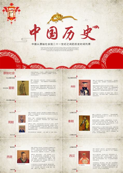 中国风古典历史课件通用PPTppt模板免费下载-PPT模板-千库网