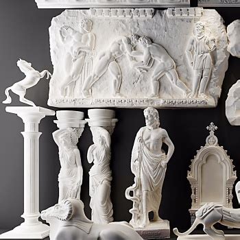 石膏雕塑组合- 建E网3D模型下载网